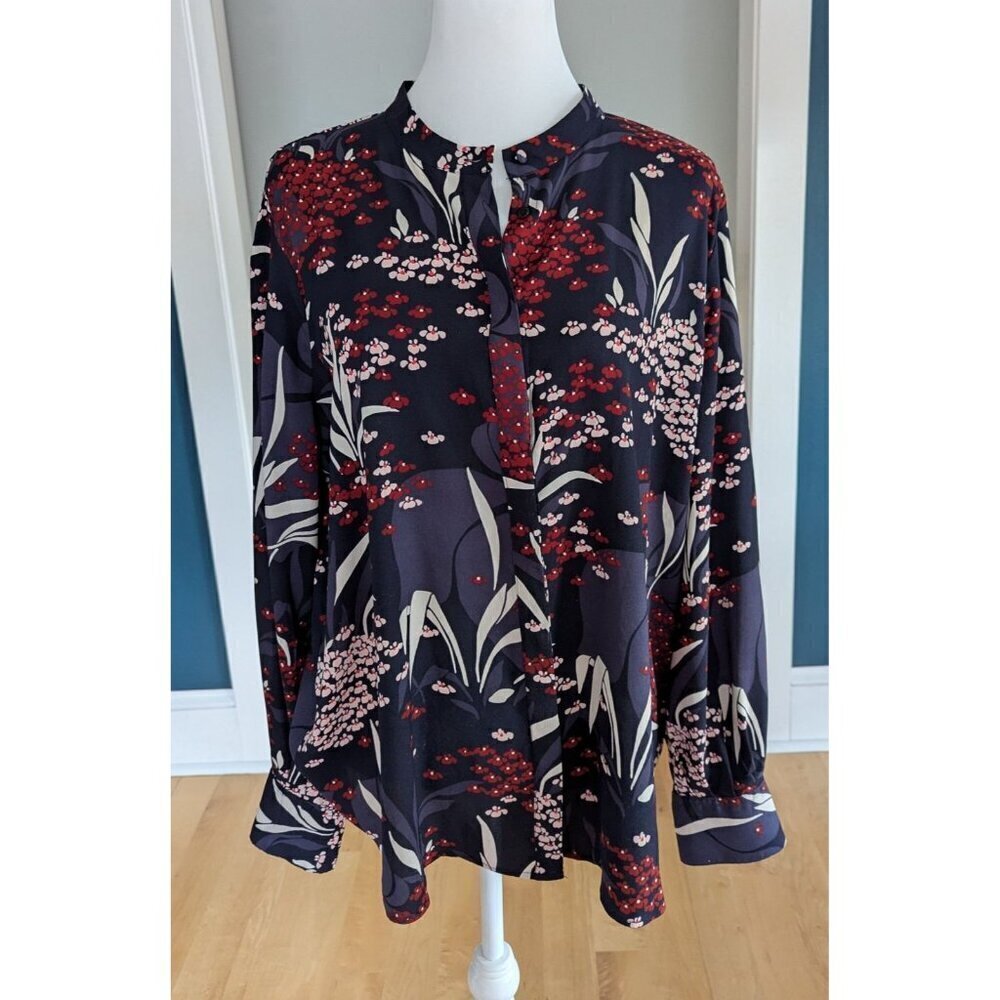 Ann Taylor Garden Button Down Blouse XL